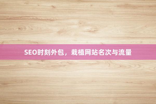 SEO时刻外包，栽植网站名次与流量
